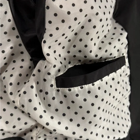 WHITE STAG BLACK BUTTON UP POLKA DOT COAT - Picture 5 of 5